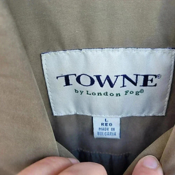 Towne by London Fog Brown Suede Lightweight Jacket Men's Size Large Lined - Picture 3 of 7